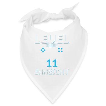 Level 11 Erreicht Gamer - Bandana - Weiß - Vorne
