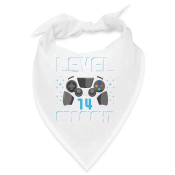 Level 14 Erreicht Gamer - Bandana - Weiß - Vorne