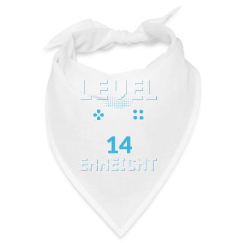 Level 14 Erreicht Gamer - Bandana - Weiß - Vorne