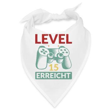Level 15 Erreicht Gamer - Bandana - Weiß - Vorne
