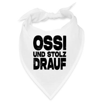 Ossi Und Stolz Drauf - Bandana - Weiß - Vorne