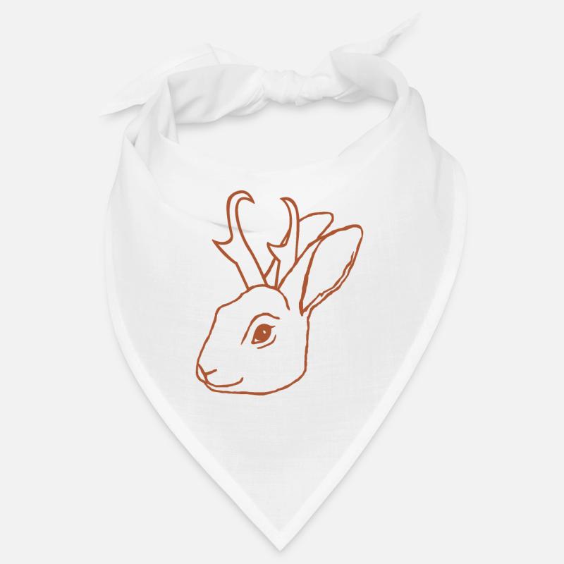Jackalope Head Jack Rabbit Bandana