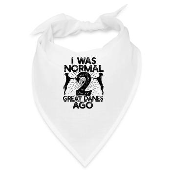 Ich war normal vor 2 großen Dänen - Arbeitshund - Bandana - Weiß - Vorne