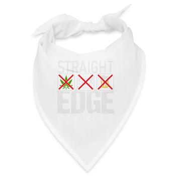 Straight Edge Vegan, gegen Drogen, Punk - Bandana - Weiß - Vorne