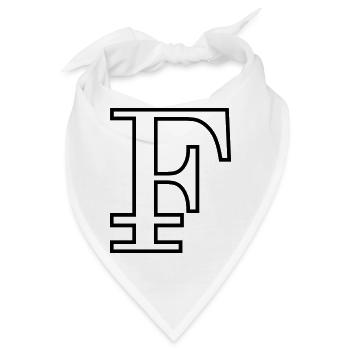 Franken outline schwarz - Bandana - Weiß - Vorne