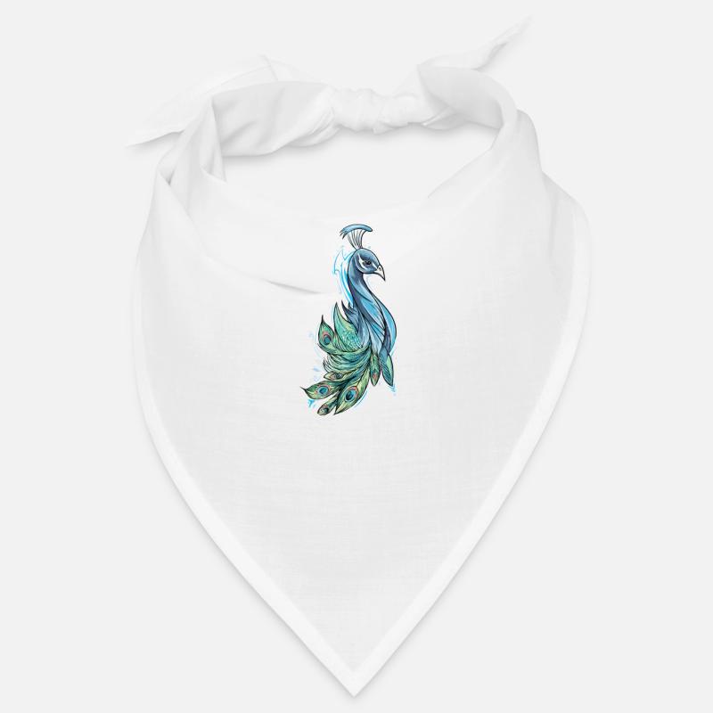 Peacock I Peacock Eye Motif with Peacock Feather Bandana
