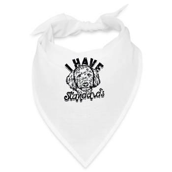 Ich habe Standards - Pudelliebhaber - Bandana - Weiß - Vorne