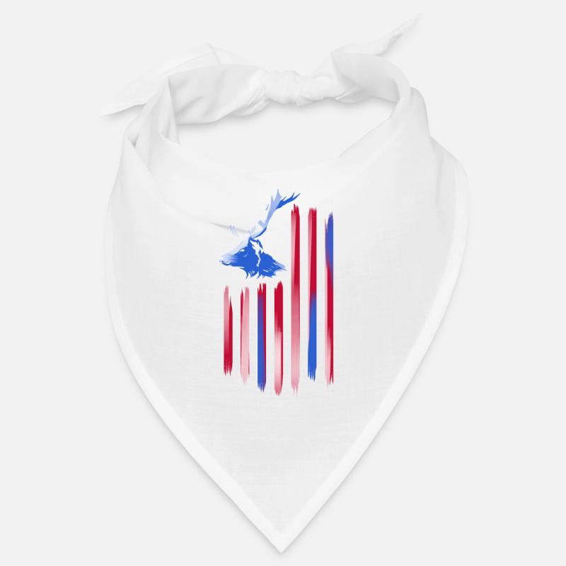 American Flag Deer Bandana