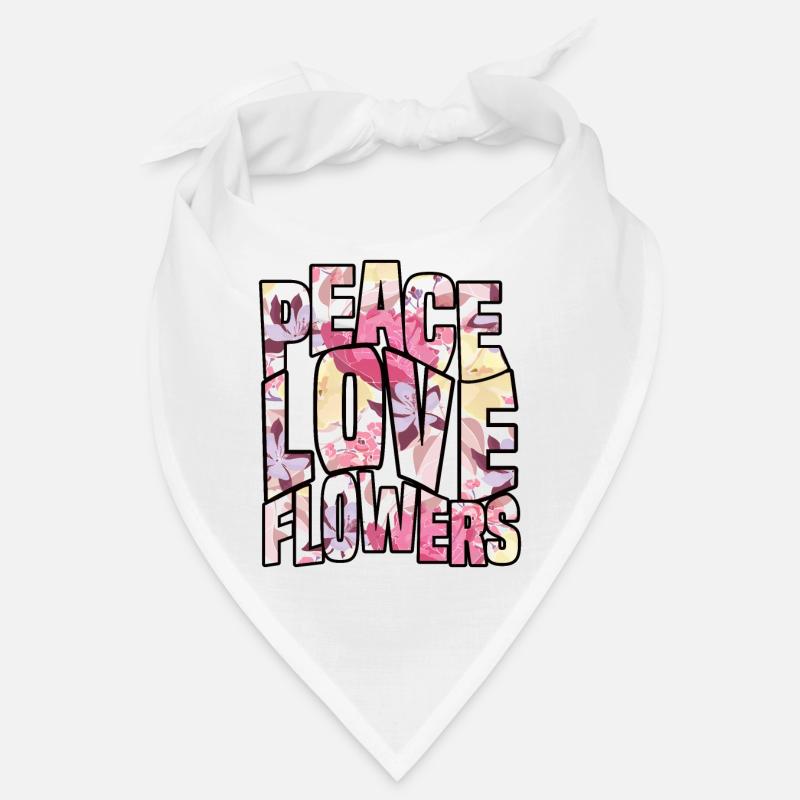 Paix Amour Fleurs Bandana