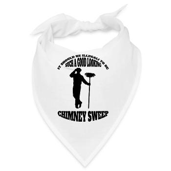 Schornsteinfeger Geschenk Essenkehrer Kaminkehrer - Bandana - Weiß - Vorne