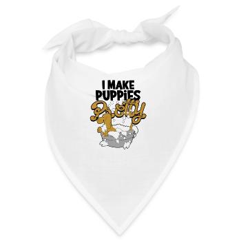 Ich mache Welpen hübsch - Pflege - Bandana - Weiß - Vorne