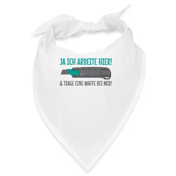 Beruf Drogist Logistiger Cuttermesser Ausbildung - Bandana - Weiß - Vorne