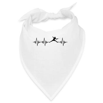 Fechten Herzschlag - Bandana - Weiß - Vorne
