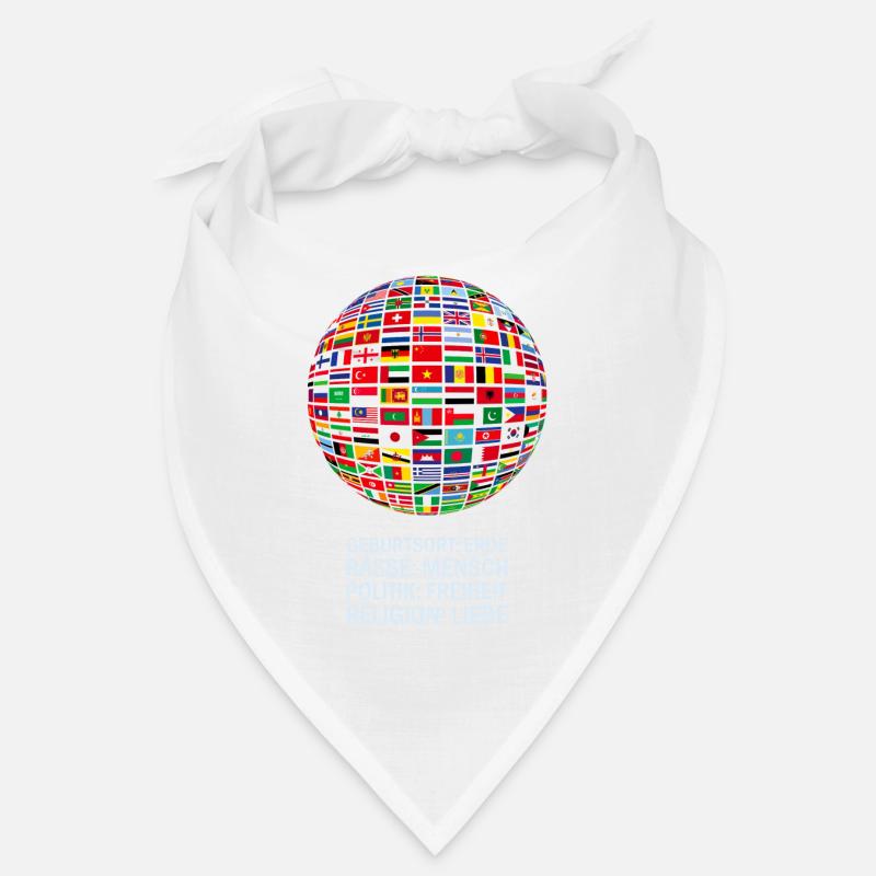 nice peace all flags "against racism" Bandana
