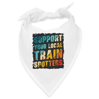 Zug Trainspotter Lokomotive Hobby Trainspotting - Bandana - Weiß - Vorne