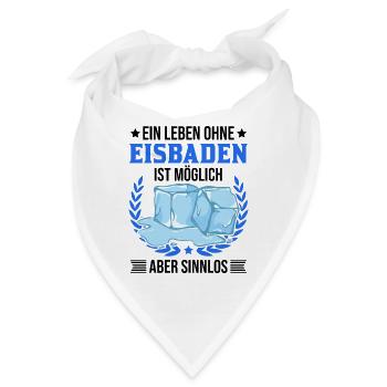 Eisbad Eisbaden Winterbad Eisschwimmen - Bandana - Weiß - Vorne