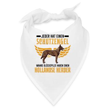 Hollandse Herder Schutzengel Herderdshond - Bandana - Weiß - Vorne
