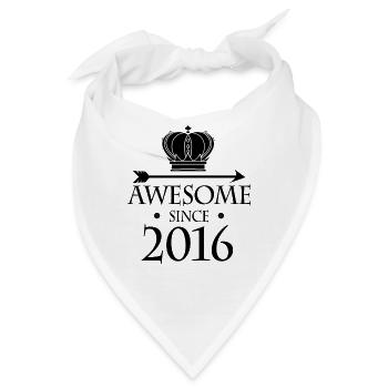 Jahrgang 2016 - Fantastisch seit 2016 - Bandana - Weiß - Vorne