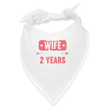 Best Wife Since 2 Years 2nd Wedding day - Bandana - Weiß - Vorne