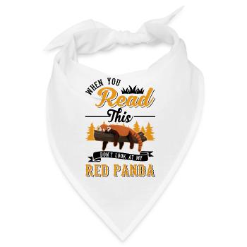 Roter Panda Geschenk Katzenbär - Bandana - Weiß - Vorne