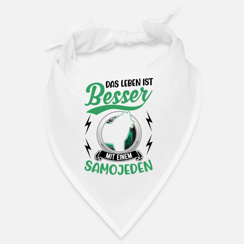 Das Leben ist besser mit einem Samojeden Bandana