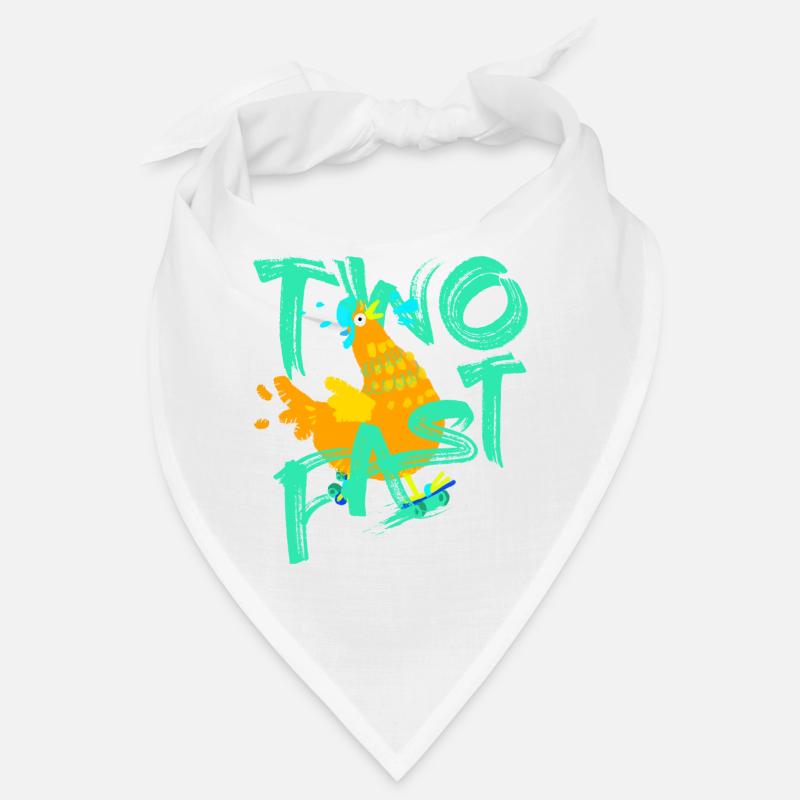 Two Fast Rollerskate Henne 2 Jahre 2. Geburtstag Bandana