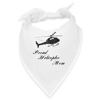 Helikopter Mom immer gut aufpassen - Bandana - Weiß - Vorne