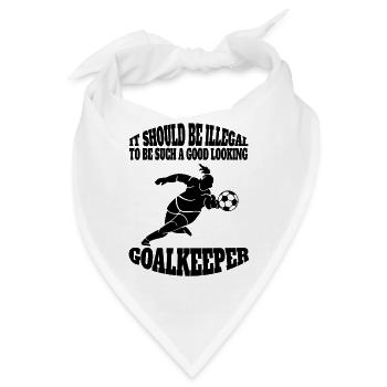 Torwart Spruch Tormann Frau Fußball Torhüter - Bandana - Weiß - Vorne