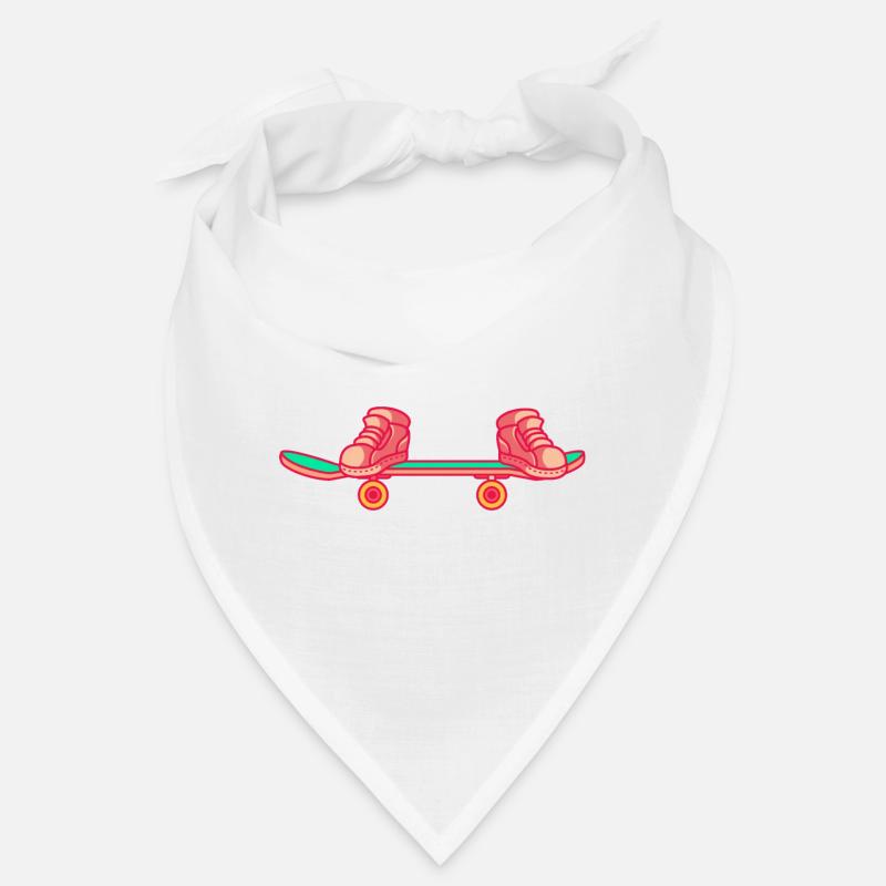 Skateboarder Sneaker Sur Skateboard Bandana