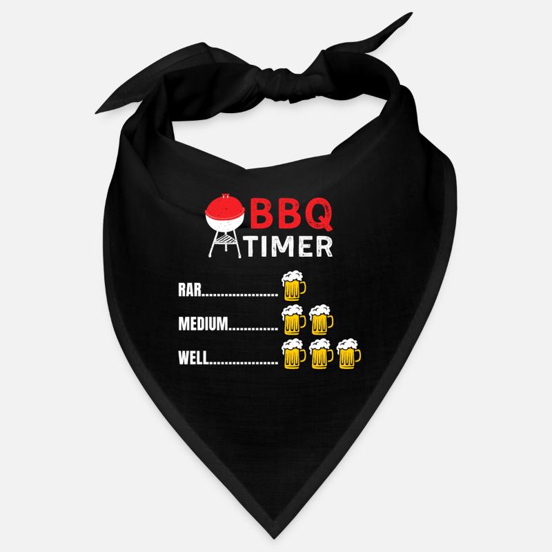 Hommes Funny Grilling Shirts BBQ Timer BBQ Bandana