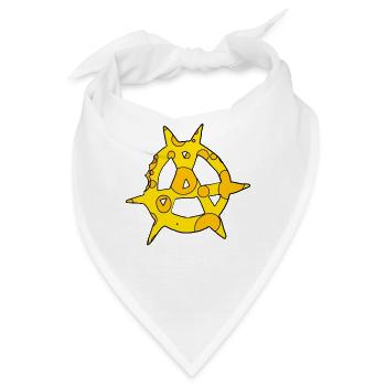 Anarchie Symbol Käse - Bandana - Weiß - Vorne