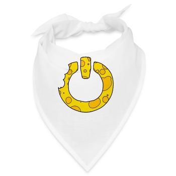 Käse Power on Schalter - Bandana - Weiß - Vorne