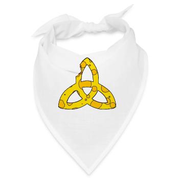 Keltisches Symbol Triqueta Endlos Geschenk - Bandana - Weiß - Vorne
