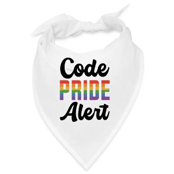 Code Pride Alert Bisexual Lesbian Love Asexual Tra - Bandana - Weiß - Vorne