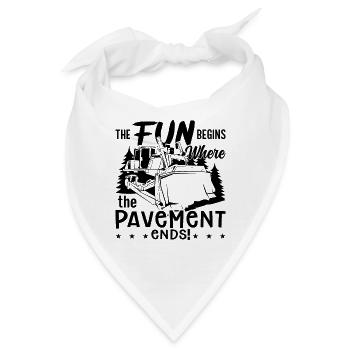 Bulldozer Planierraupe Bauarbeiter Geschenkidee - Bandana - Weiß - Vorne