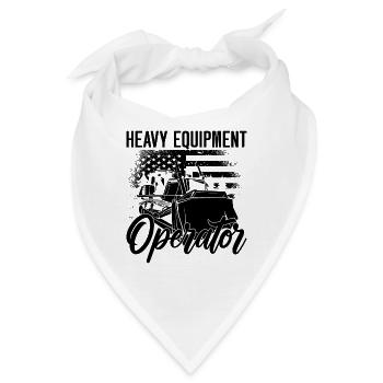 Bagger Raupe Bulldozer Bauarbeiter Geschenkidee - Bandana - Weiß - Vorne