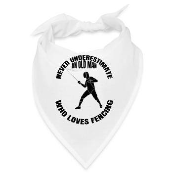 Fechten witziger Fechter Spruch Kampfsport lustige - Bandana - Weiß - Vorne