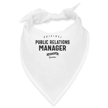 Public Relations Manager Lustige Berufsbezeichnung - Bandana - Weiß - Vorne