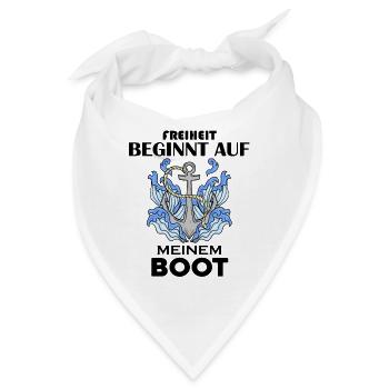 Motorboot Kapitän - Bandana - Weiß - Vorne