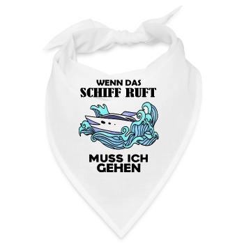 Schiff Schifffahrt - Bandana - Weiß - Vorne