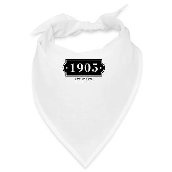 Funny Birthday Limited Ausgabe 1905 - Bandana - Weiß - Vorne