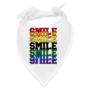 Smile Regenbogen - Bandana - Weiß - Vorne