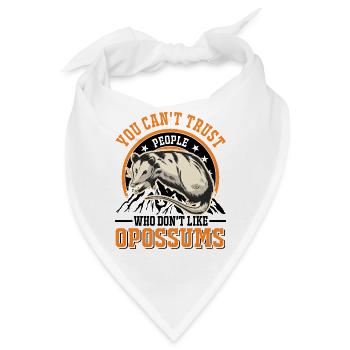 Opossum Geschenk Possum Beutelratte - Bandana - Weiß - Vorne