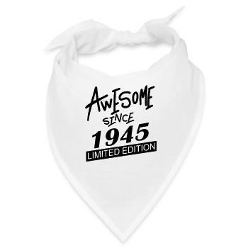 1945 - Jahrgang 1945 - Bandana - Weiß - Vorne