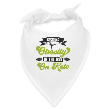 Keto-Diät Ketogene Ernährung Diätassistent - Bandana - Weiß - Vorne