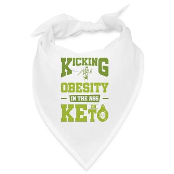 Keto-Diät Ketogene Ernährung Diätassistent - Bandana - Weiß - Vorne