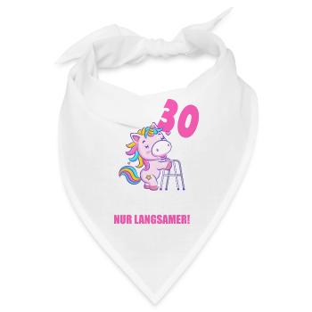 Mit 30 nichts anders nur langsamer 30 Geburtstag - Bandana - Weiß - Vorne