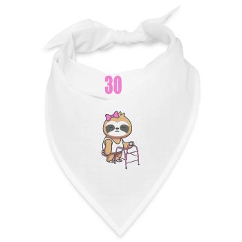 Mit 30 nichts anders nur langsamer 30 Geburtstag - Bandana - Weiß - Vorne