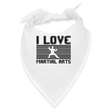 I love martial arts - Bandana - Weiß - Vorne