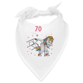 Mit 70 nichts anders nur langsamer 70 Geburtstag - Bandana - Weiß - Vorne